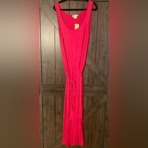 Michael by Michael Kors Hot Pink Maxi with waist tie, NWT, sz 2X